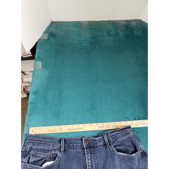 Levis 505 Jeans Size 14 Womens Blue Stretch Pants Denim Mid Rise Straight - Picture 10 of 15